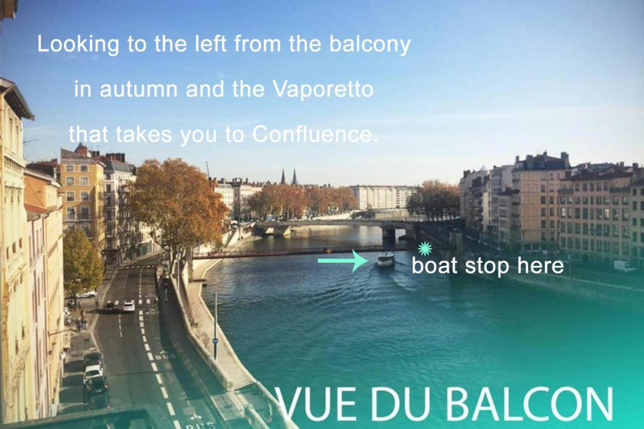 Appartement Haussmannien d’Artiste, exception, quai de Saône balcon+Parking Lyon Exterior foto